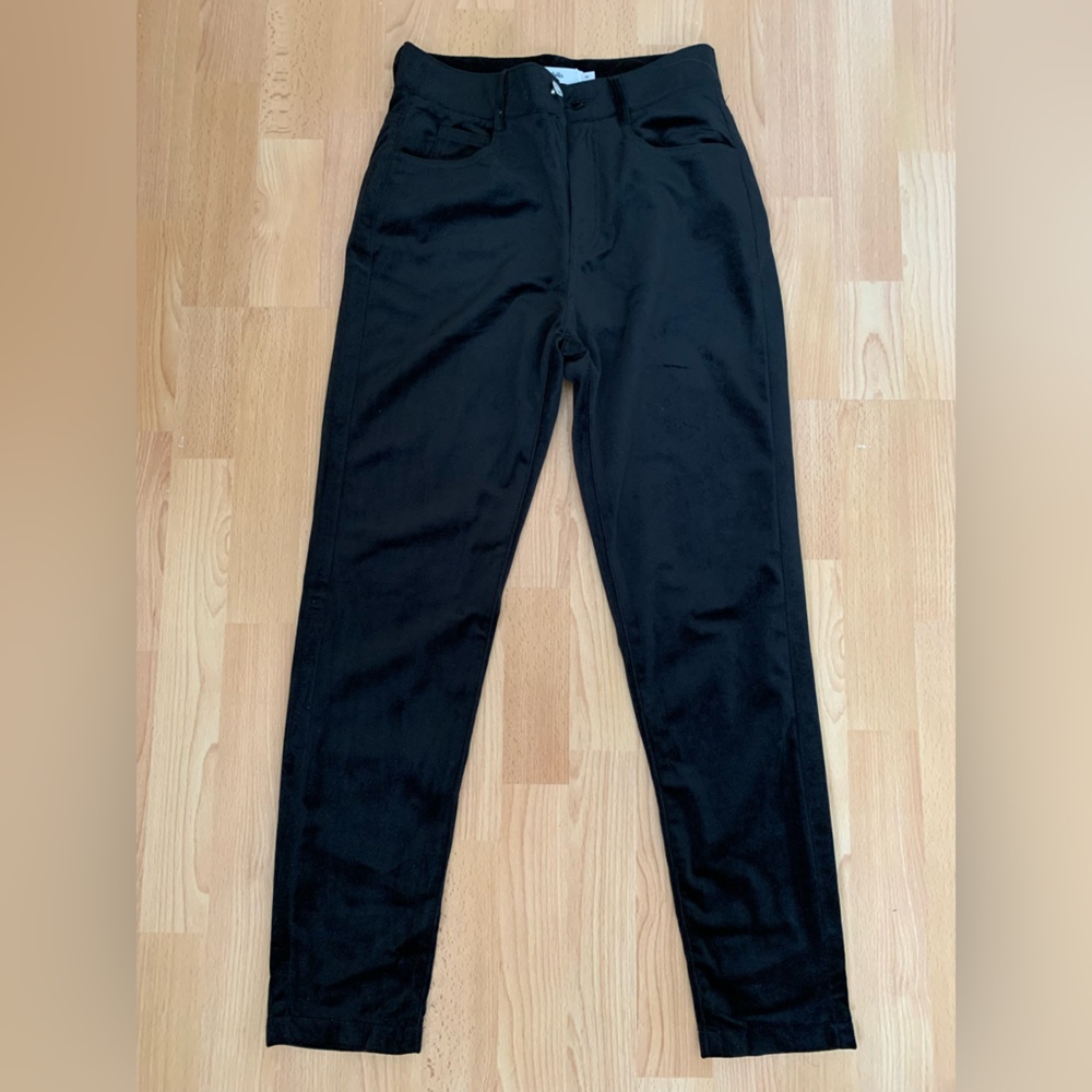 Black velvet pants from Adika